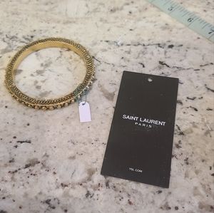 NEW Saint Laurent Gold tone Bangle